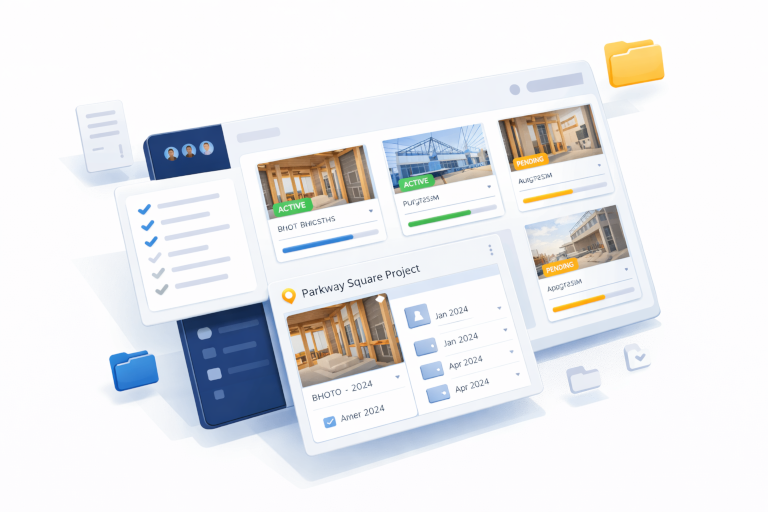 Job-site photos organised automatically onto the right project in WorkSiteCam